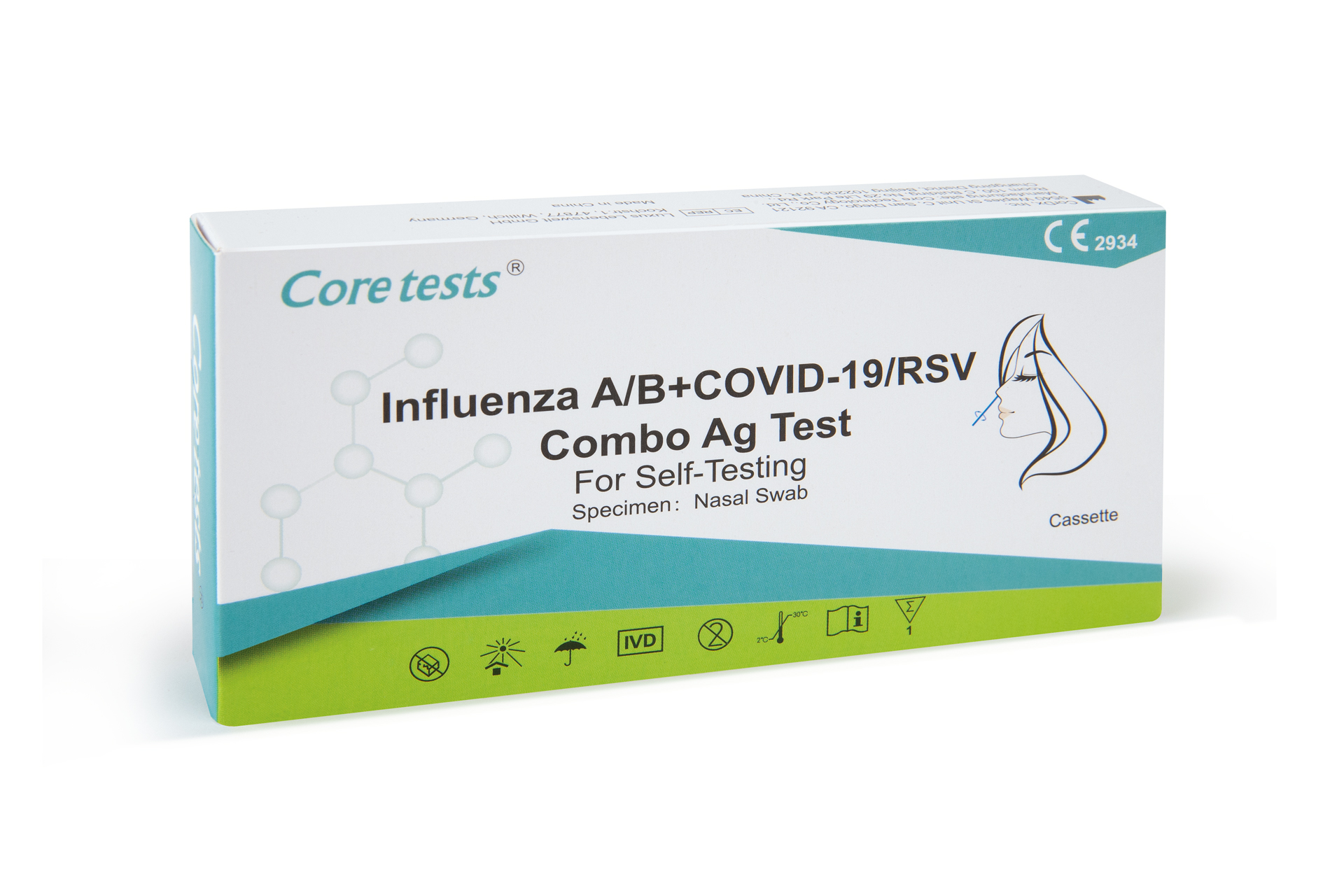 Coretests Covid-19/RSV & Influenza A+B Kombinationstest (CE2934) (1 Stück)